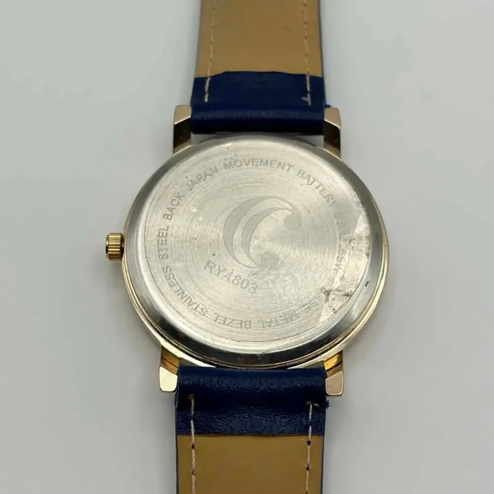 Gold & Blue Floral Charming Charlie Watch